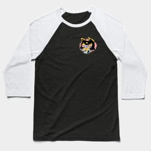 Cool Cat with Sunglasses, Third Eye, and Crown Baseball T-Shirt